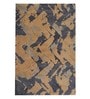Grey Abstract Polyester 6 ft x 9 ft Hand Tufted Carpet
