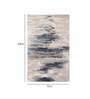 Blue Wool And Viscose Abstract 6 x 9 Feet Hand Tufted Carpet