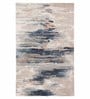 Blue Wool And Viscose Abstract 6 x 9 Feet Hand Tufted Carpet