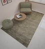 Brown Wool And Viscose Abstract 5 x 8 Feet Hand Tufted Carpet