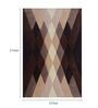 Brown Geometric Wool 3 ft x 5 ft Hand Tufted Carpet