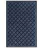 Blue Wool Geometric 6 x 9 Feet Hand Tufted Carpet