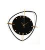 Abstract Pebble Black Metal Wall Clock