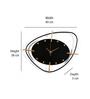 Abstract Pebble Black Metal Wall Clock