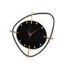 Abstract Pebble Black Metal Wall Clock