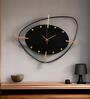 Abstract Pebble Black Metal Wall Clock