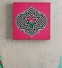 Abstract Pink MDF Wood Framed Wall Art