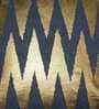 Blue Zig Zag Poly Cotton 16 x 16 Inches Cushion Cover