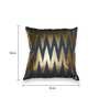 Blue Zig Zag Poly Cotton 16 x 16 Inches Cushion Cover