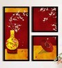Abstract Pot Theme plastic Framed Art Print