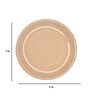 Abstract Print 7 Inch Beige & Gold Melamine (Set of 4) Quarter Plate,