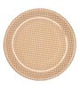 Abstract Print 7 Inch Beige & Gold Melamine (Set of 4) Quarter Plate,