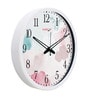 White Plastic Abstract Modern Wall Clock