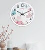 White Plastic Abstract Modern Wall Clock