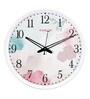 White Plastic Abstract Modern Wall Clock