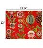 Abstract Red (12 x 17.5) Satin (Set of 6) Placemats