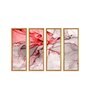 Multicolour Canvas Framed Abstract Art Panel Set of 4