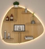 Abstract Shape Backlit Designer Wooden Wall Shelf