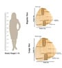 Abstract Shape Backlit Designer Wooden Wall Shelf