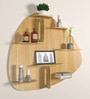 Abstract Shape Backlit Designer Wooden Wall Shelf