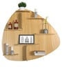 Abstract Shape Backlit Designer Wooden Wall Shelf