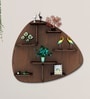 Abstract Shape Backlit Designer Wooden Wall Shelf
