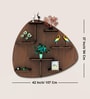 Abstract Shape Backlit Designer Wooden Wall Shelf