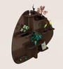 Abstract Shape Backlit Designer Wooden Wall Shelf