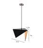 Gloria Black Wood Hanging Light