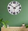 Silver MDF Abstract Modern Wall Clock