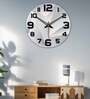 Silver MDF Abstract Modern Wall Clock