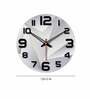 Silver MDF Abstract Modern Wall Clock