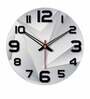 Silver MDF Abstract Modern Wall Clock