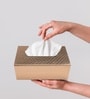 Abstract Solid Leather Tissue box