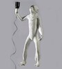 Standing Monkey White Shade Table Lamp With Matte Base