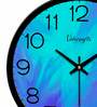 Abstract Texture Design Plastic Wall Clock In Blue