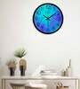 Abstract Texture Design Plastic Wall Clock In Blue
