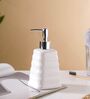 Abstract White Ceramic Dispenser with Metal Nozzle