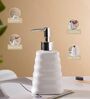 Abstract White Ceramic Dispenser with Metal Nozzle