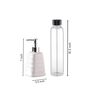 Abstract White Ceramic Dispenser with Metal Nozzle
