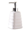 Abstract White Ceramic Dispenser with Metal Nozzle