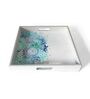 Abstract White Wood Serving Tray