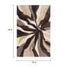 Brown Abstract Wool 3 ft x 5 ft Hand Tufted Carpet
