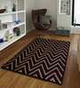 Brown Geometric Wool 3 ft x 5 ft Hand Tufted Carpet