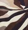 Brown Abstract Wool 3 ft x 5 ft Hand Tufted Carpet