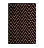 Brown Geometric Wool 3 ft x 5 ft Hand Tufted Carpet