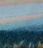 Blue Abstract Wool 4 ft x 6 ft Hand Tufted Carpet