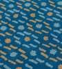 Blue Abstract Wool 4 ft x 6 ft Hand Tufted Carpet