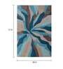Blue Abstract Wool 4 ft x 6 ft Hand Tufted Carpet