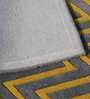 Blue Abstract Wool 4 ft x 6 ft Hand Tufted Carpet
